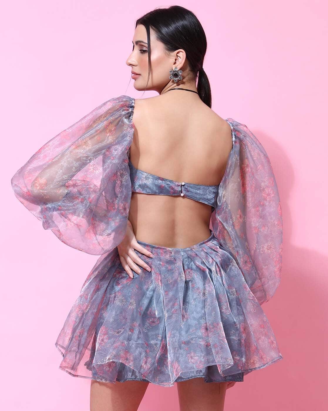 Dress Printed Grey - Image 5