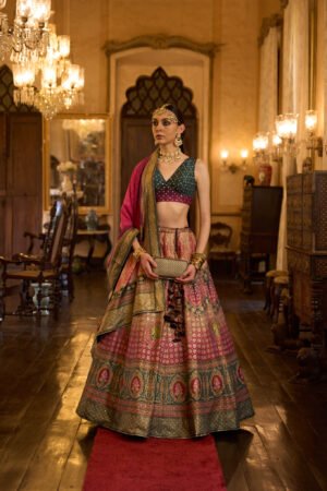 magenta-lehenga-combination