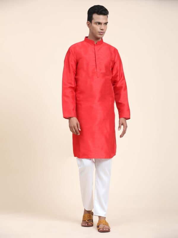 red-kurta-for-men