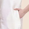 Women Solid Dupion Silk Straight Kurta,White - Image 7