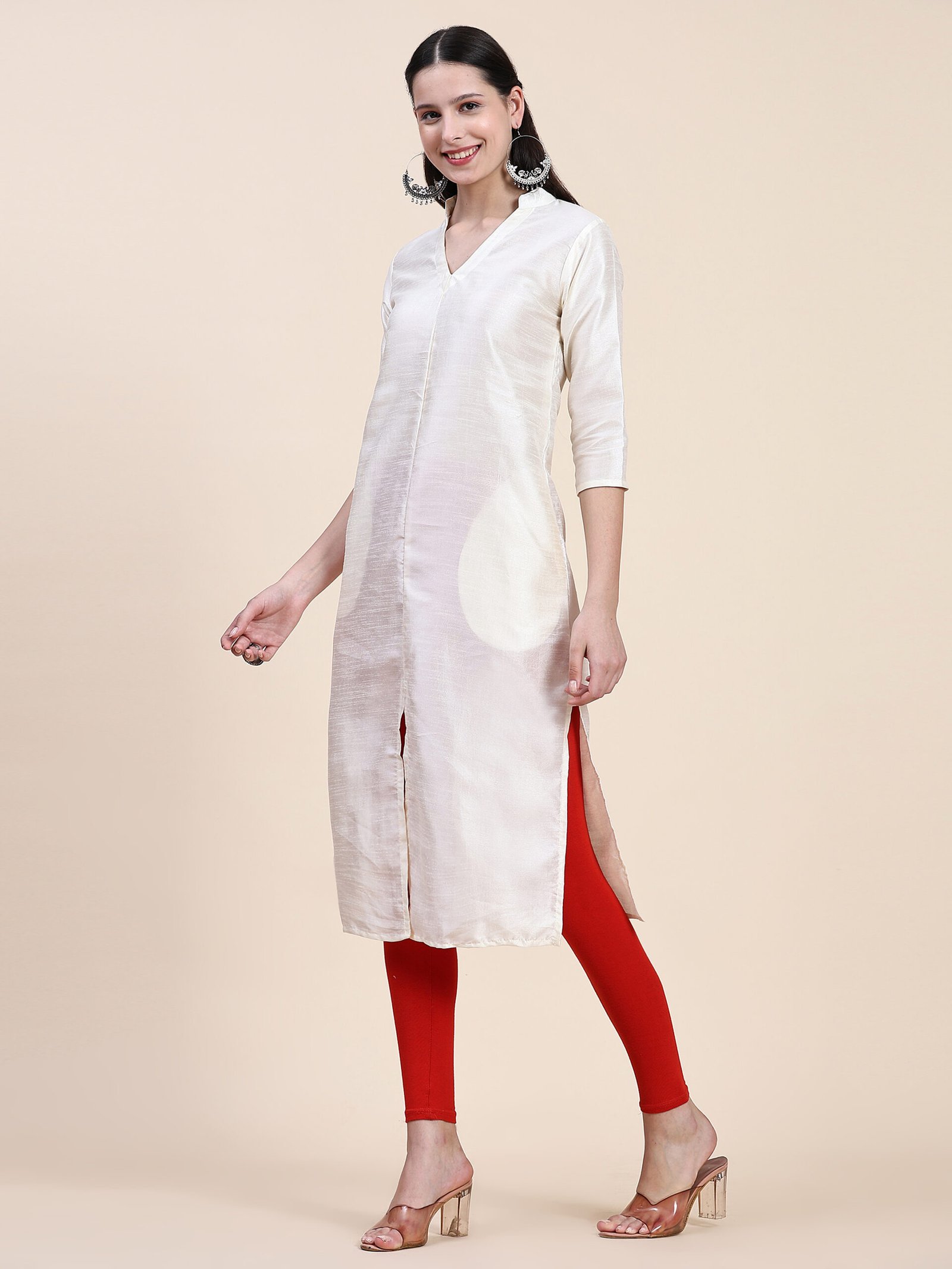 Plain White Cotton Kurti, Size: XL at Rs 175/piece in Nagpur | ID:  20927482197