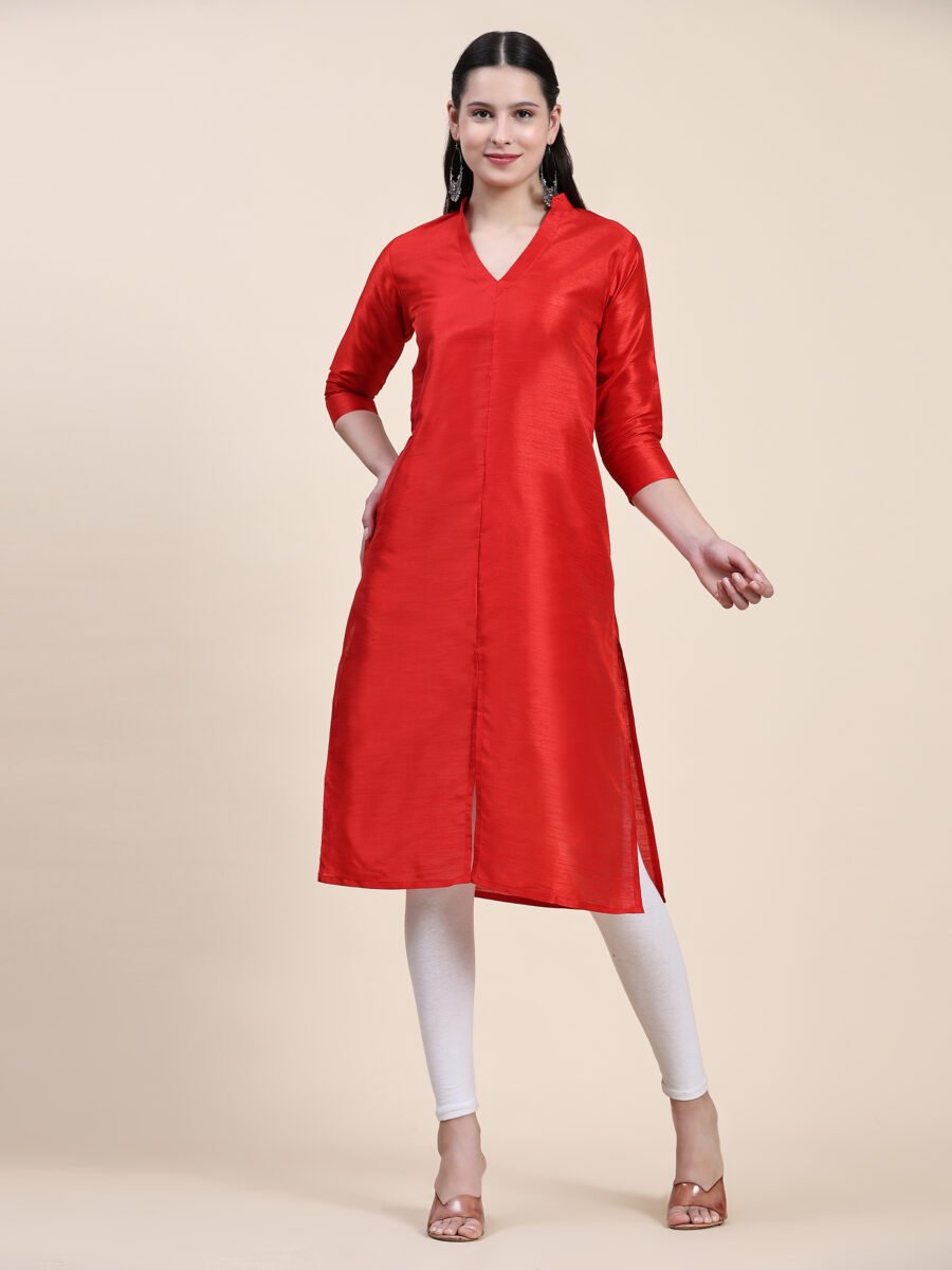 red-kurti-for-women