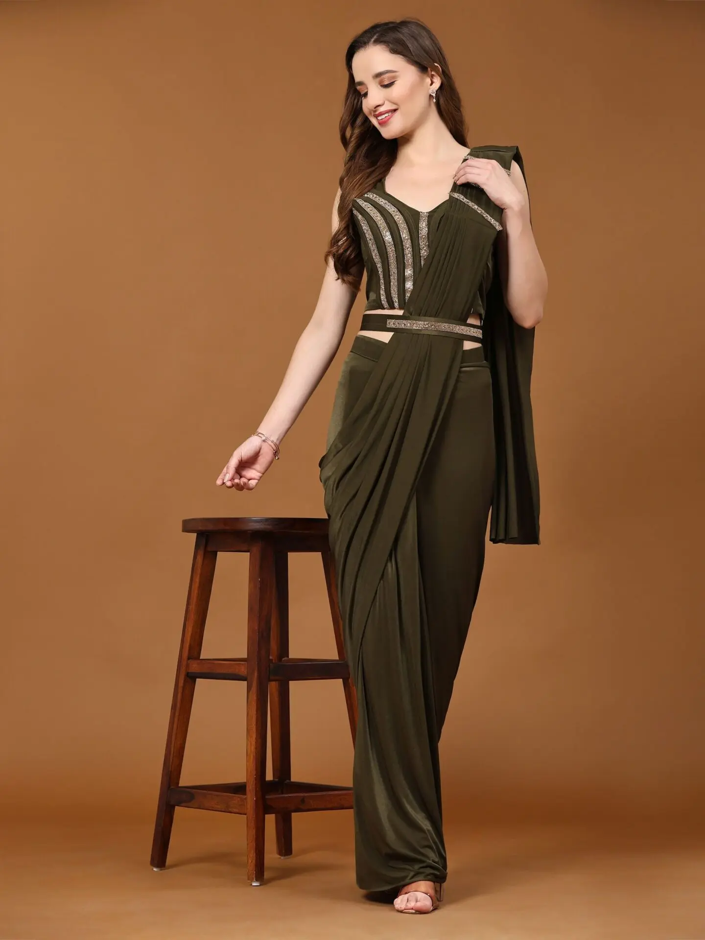 women's indo western dress Red Dress: Custom Party Wear Outfit youll receive a detailed measurement checklist to complete Tempting Grey Embroidered Designer Indo