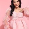 Organza Above-Knee Women's Western Dress, Exuding Casual Sophistication and Effortless Style - Image 3