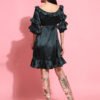 Polysatin Above-Knee Women's Western Dress, Designed for Casual Comfort with an Emphasis on Effortless Elegance - Image 4