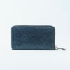 RI2K Women Genuine Black and Gray Leather Wristlet Zip Around Purse - Image 2