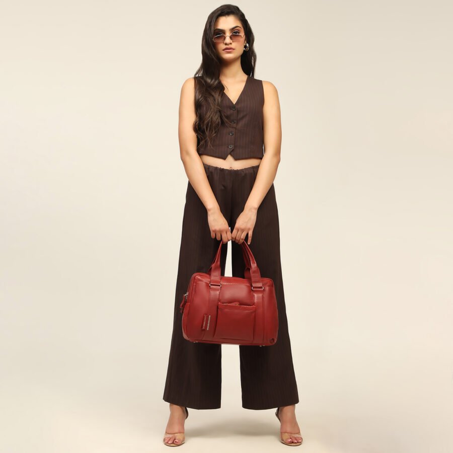 Mandarina Duck Red Office Bag Limited Edition Genuine Leather