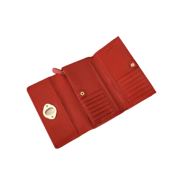 RI2K Women Tomato Red Genuine Leather Flap Purse - Image 8