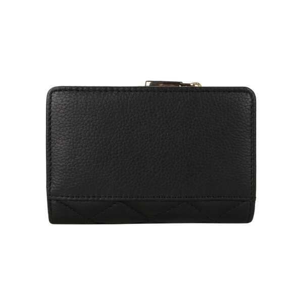 RI2K Genuine Black Quilted Leather Purse With Rivets - Image 3