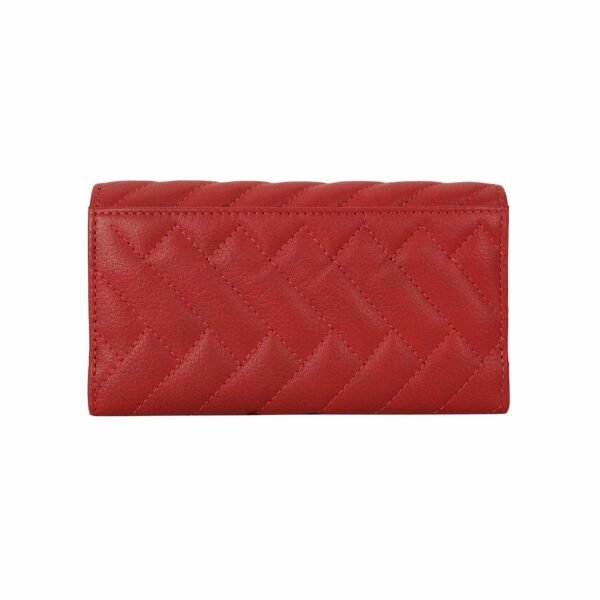 RI2K Women Genuine Leather Red Flap Purse - Image 3