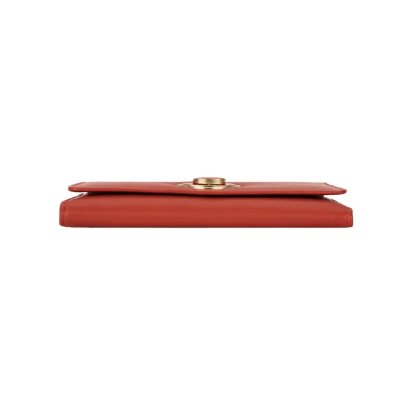 RI2K Women Tomato Red Genuine Leather Flap Purse - Image 9