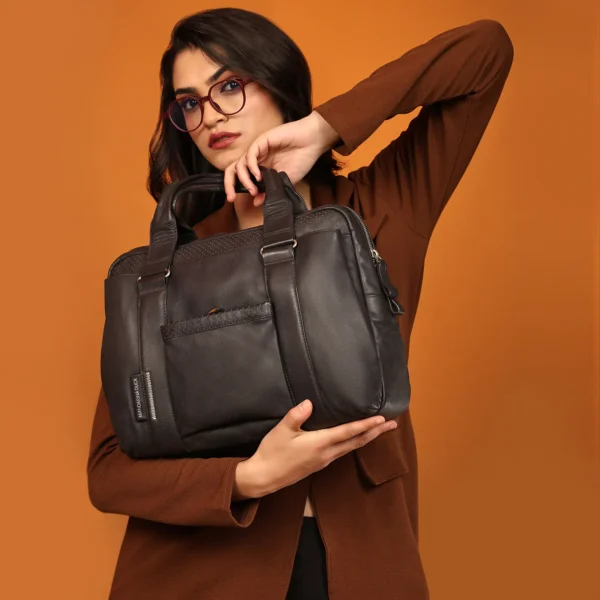 Mandarina Duck Dark Brown Office Bag Limited Edition Genuine Leather