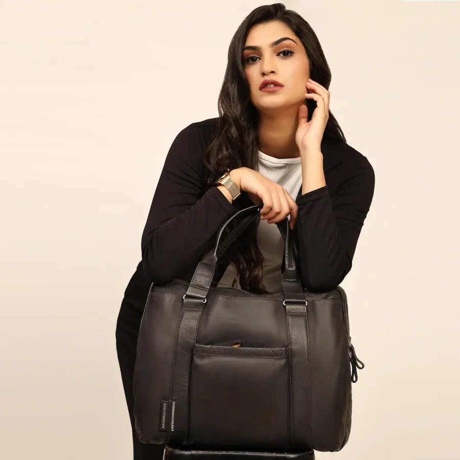 Mandarina Duck Dark Brown Laptop Bag Limited Edition Genuine Leather