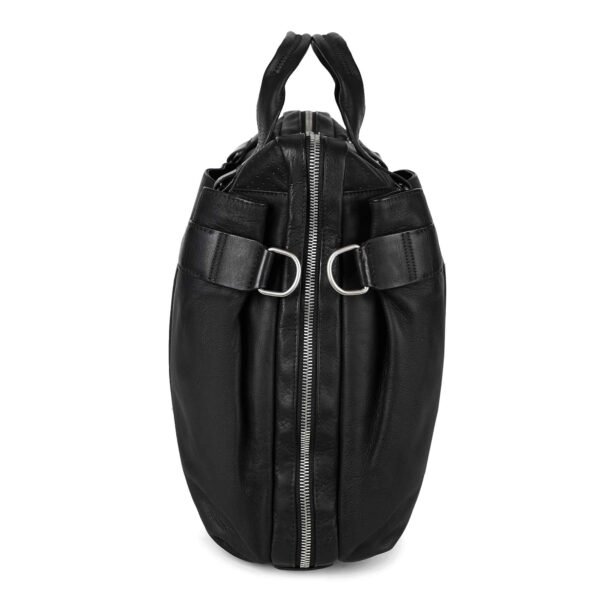 Mandarina Duck Black Laptop Bag with Strap Limited Edition Genuine Leather - Image 4