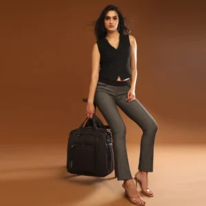 Mandarina Duck Black Cabin Luggage Bag Limited Edition Genuine Leather
