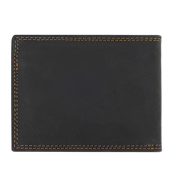 Hiroshi Genuine Leather Tokyo Collection Black Bi Fold Wallet - Image 7