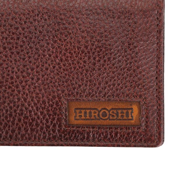 Hiroshi Mumabi Collection Brown Leather Bi Fold Wallet - Image 5