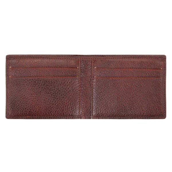 Hiroshi Mumabi Collection Brown Leather Bi Fold Wallet - Image 7