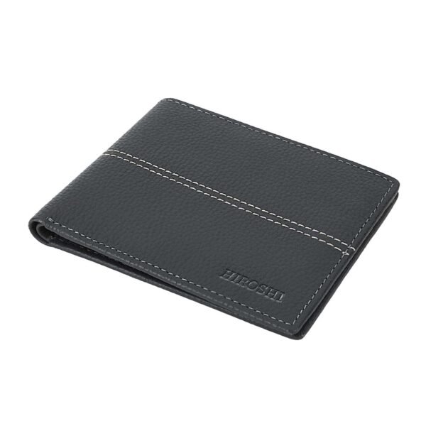 Hiroshi Grey Bi Fold Stylish Wallet - Image 8