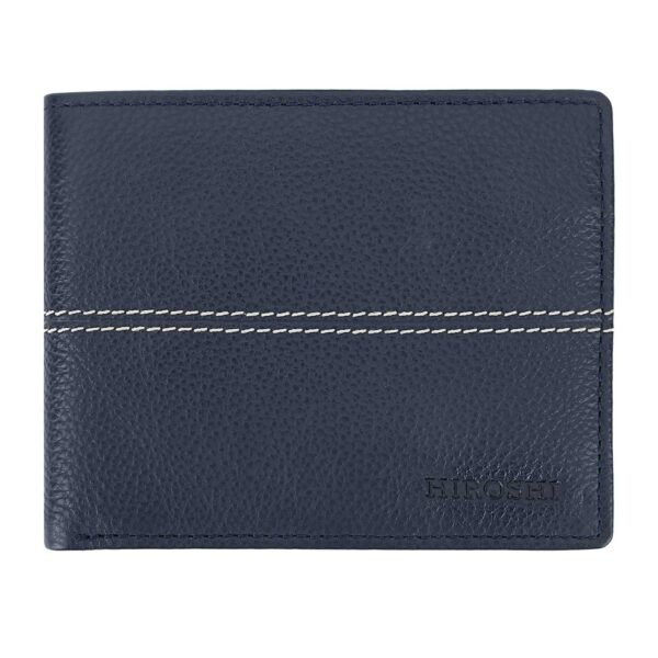 Hiroshi Navy Bi Fold Stylish Wallet - Image 5