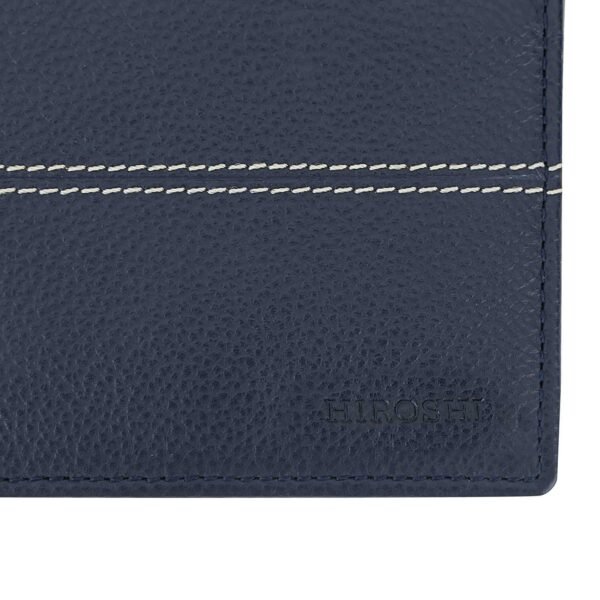 Hiroshi Navy Bi Fold Stylish Wallet - Image 6