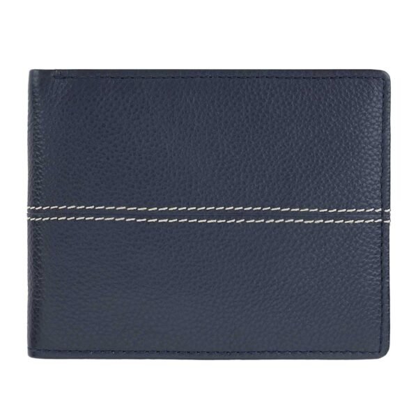 Hiroshi Navy Bi Fold Stylish Wallet - Image 7