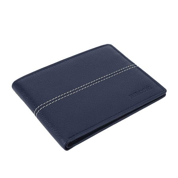 Hiroshi Navy Bi Fold Stylish Wallet - Image 9