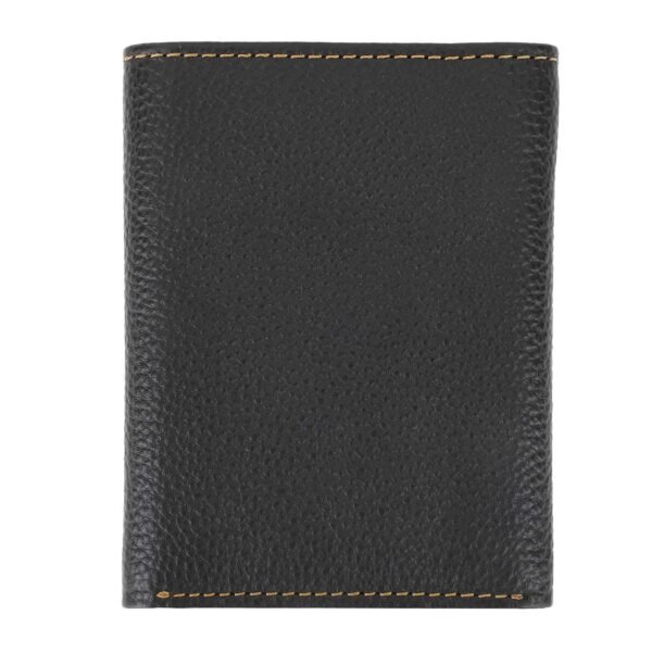 Hiroshi Genuine Leather Dark Brown Tri Fold Wallet - Image 7