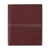 Hiroshi Genuine Leather Wine Bi Fold Business Cards Wallet - Image 8