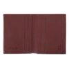 Hiroshi Genuine Leather Wine Bi Fold Business Cards Wallet - Image 5