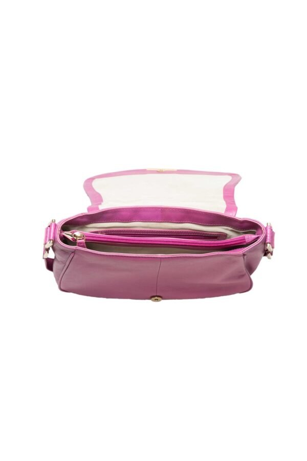 RI2K Women Genuine Leather Pink Shoulder Bag - Image 4