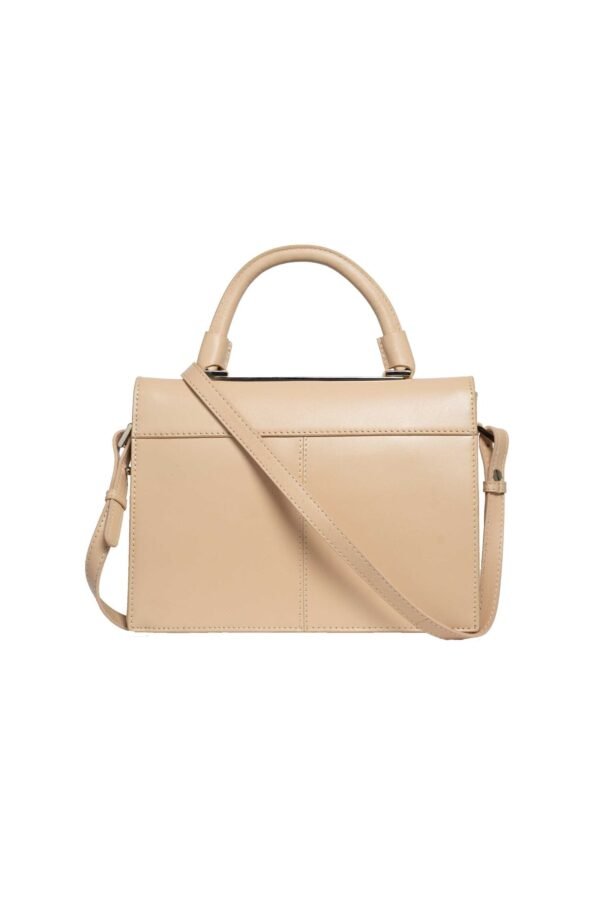 RI2K Canonbury Genuine Leather Tan and Cream Satchel Bag - Image 2