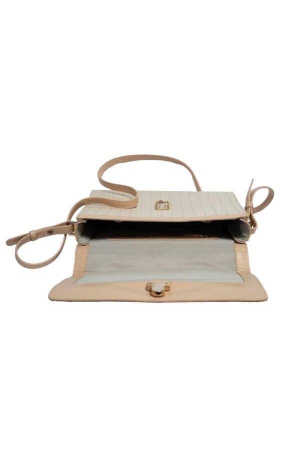 RI2K Canonbury Genuine Leather Tan and Cream Satchel Bag - Image 4