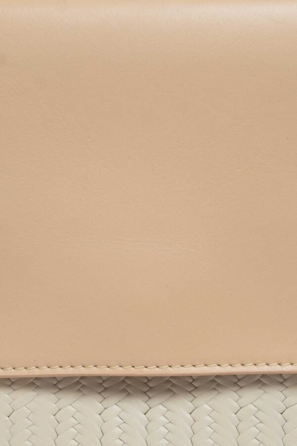 RI2K Canonbury Genuine Leather Tan and Cream Satchel Bag - Image 5