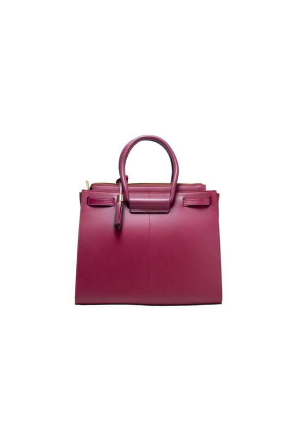 RI2K Genuine Leather Maroon Structured Tote Bag - Image 2