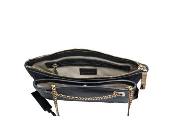 RI2K Women Maya Genuine Leather Black Sling Bag - Image 4