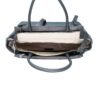 RI2K Conrad Genuine Leather Black Tote Bag with Gunmetal Hardware - Image 3