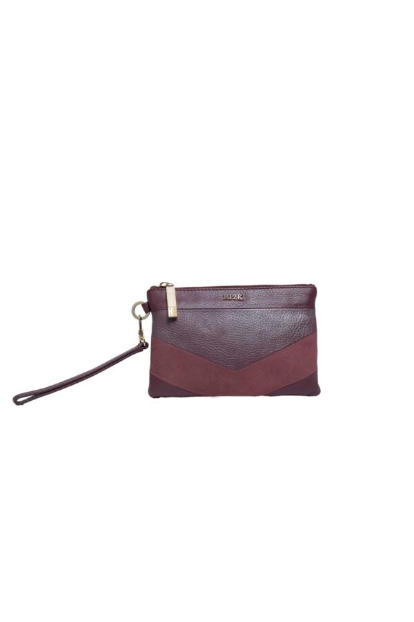 RI2K Lyla Wine Genuine Leather Clutch Bag