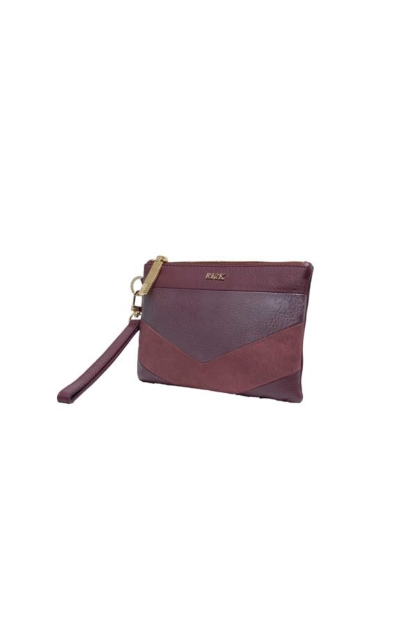 RI2K Lyla Wine Genuine Leather Clutch Bag - Image 3