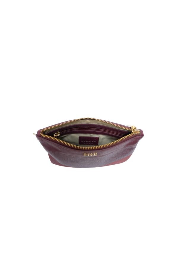 RI2K Lyla Wine Genuine Leather Clutch Bag - Image 4