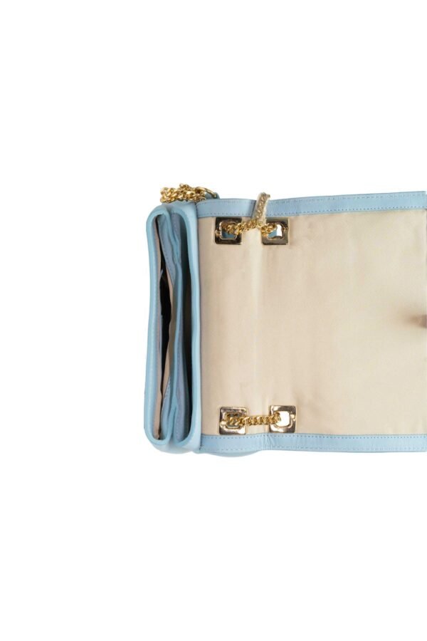 RI2K Madeline Genuine Leather Light Blue Shoulder Bag - Image 4