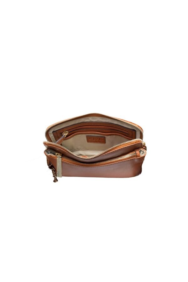 RI2K Soft Genuine Leather Brown Sling Bag - Image 4