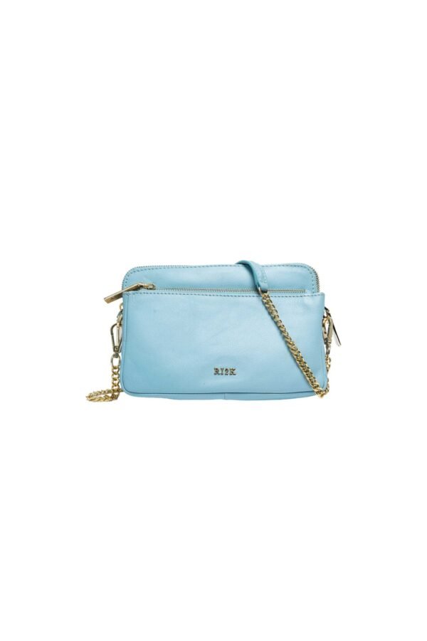 RI2K Soft Genuine Leather Light Blue Sling Bag