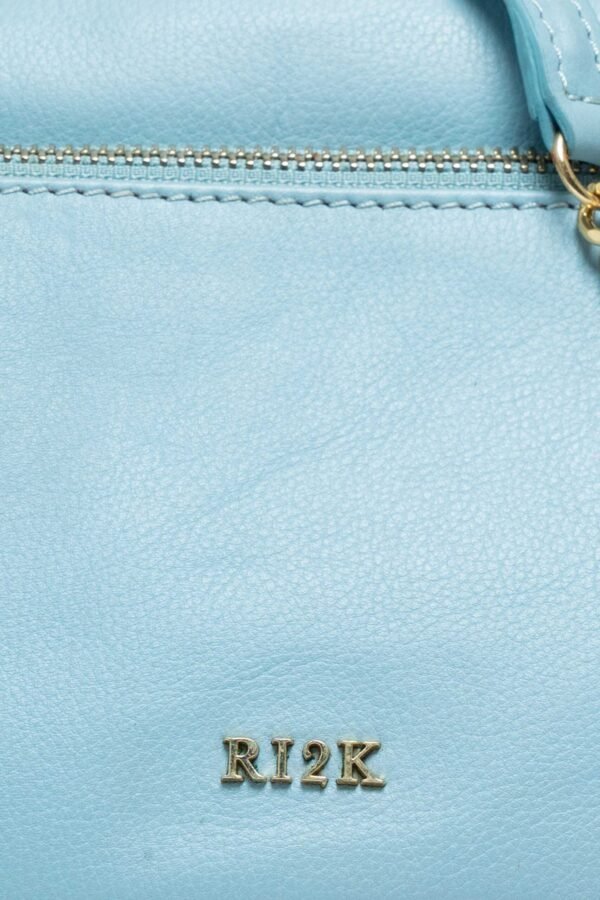 RI2K Soft Genuine Leather Light Blue Sling Bag - Image 5