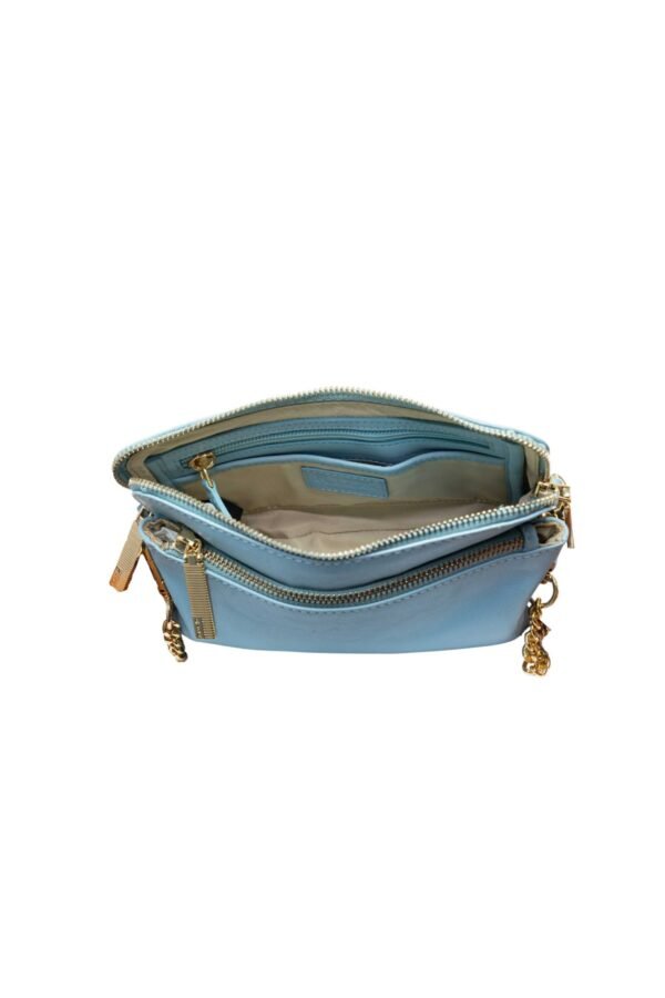 RI2K Soft Genuine Leather Light Blue Sling Bag - Image 4