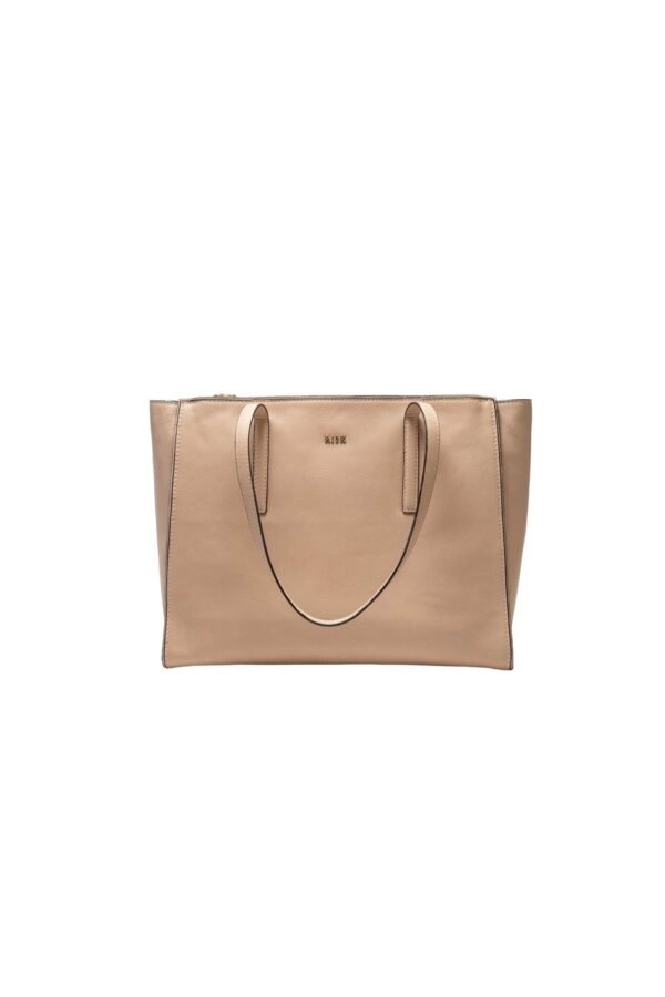 RI2K Medeline Light Tan Leather Tote Bag