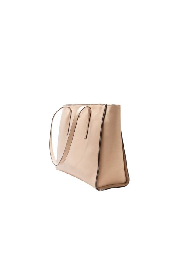 RI2K Medeline Light Tan Leather Tote Bag - Image 3