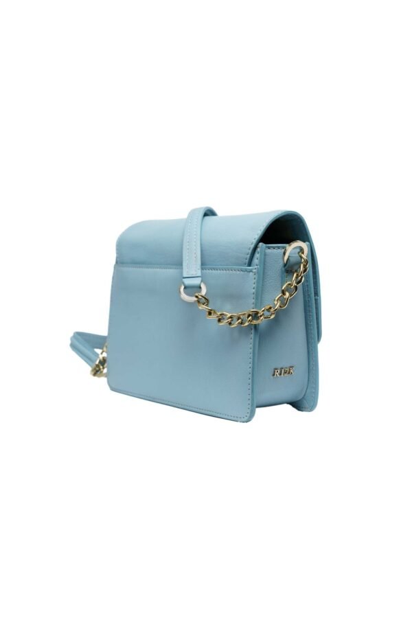 RI2K Maya Genuine Leather Light Blue Across Body Bag - Image 3