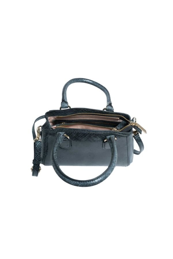 RI2K Genuine Leather Textured Black Acrossbody Bag - Image 4