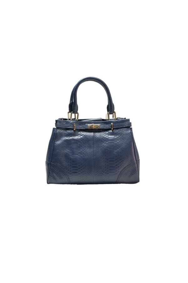 RI2K Genuine Leather Navy Blue Shoulder Bag - Image 2